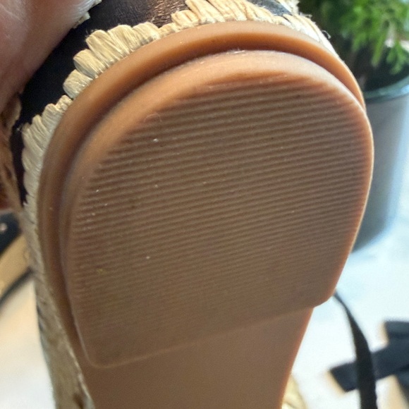 Tory Burch Black and Tan Espadrille Wedges - Picture 11 of 14